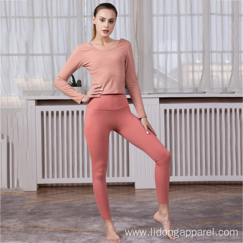 Fitness Yoga Sets Long Sleeve Fitness Women Sportswear